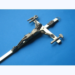 Krzyż saletyński metalowy mosiądz-19 cm